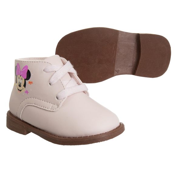 NEW JOSMO BABY GIRLS MINNIE MOUSE WALKING SHOES - LIGHTWEIGHT SYNTHETIC FIRST ST - Picture 3 of 6